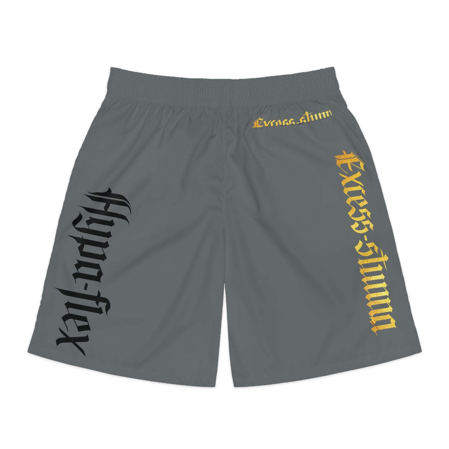 Dark Grey Gator Drip Exclusive Supa-Heavy Excess-Stunna Hypa-Flex Limited Edition OG “Excess-Stunna Collection” Men's Jogguz Playuz Shorts