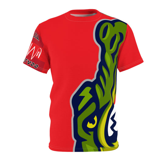 Red Flawdawear Limited Edition OG Flawda Mane “Shak’n Glass Up In MY Candy Toy” Unisex Cut & Sew Playuz Tee