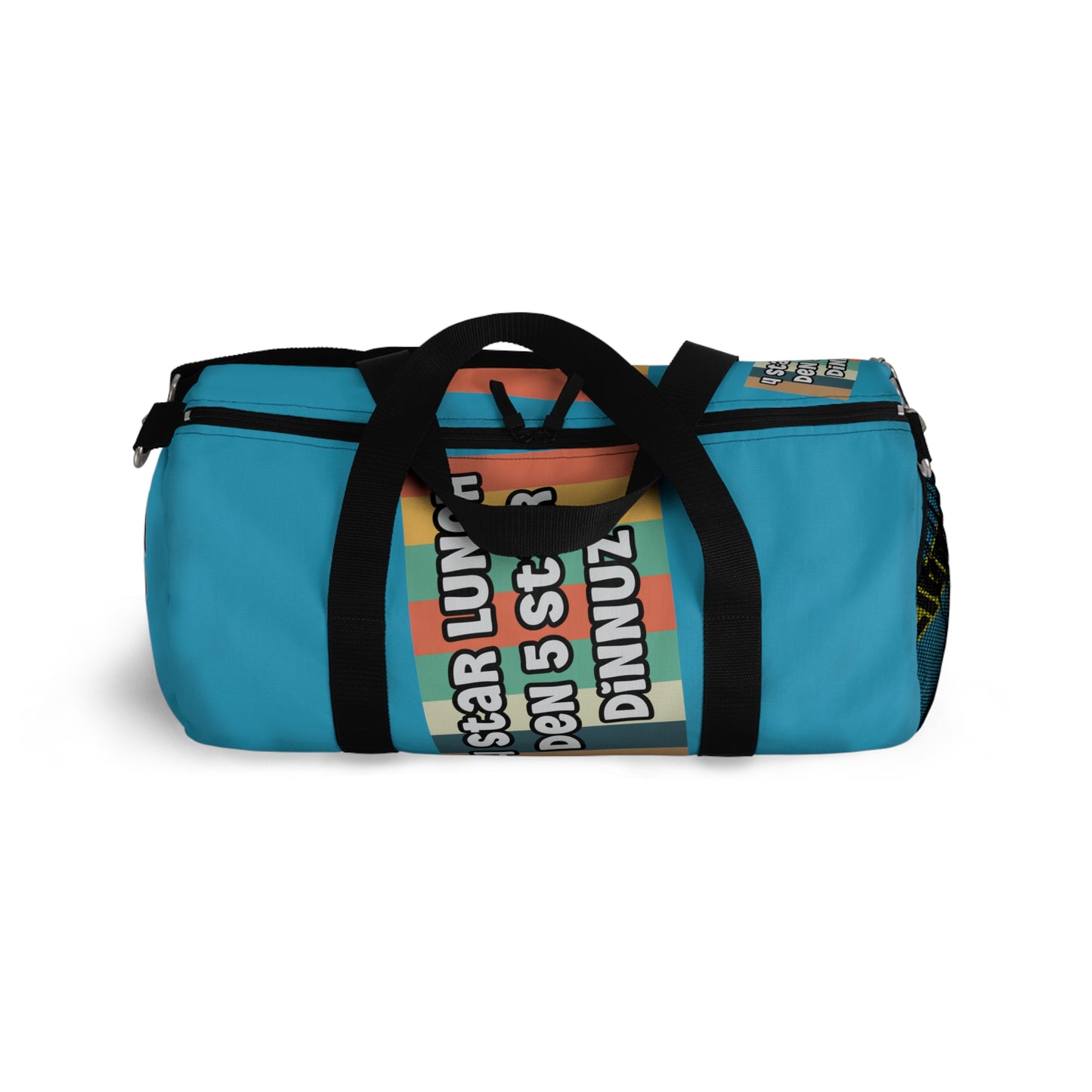 Turquoise Flawdawear Limited Edition OG Rich Daddy “4 Star Lunch Den 5 Star Dinnuz” Duffle Playuz Bag