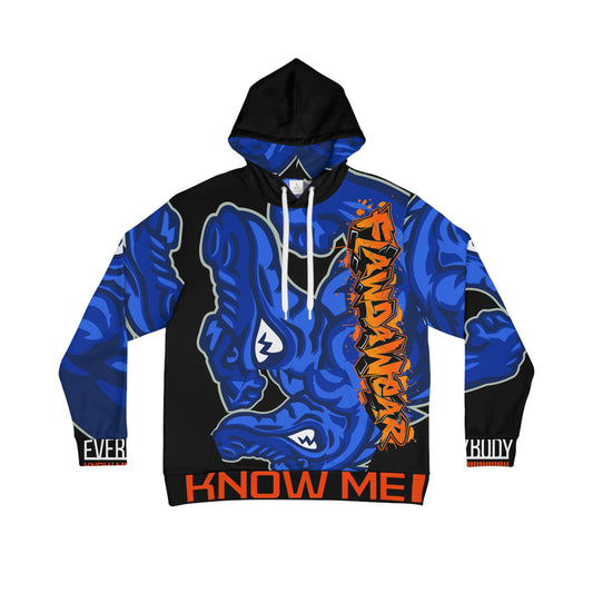 Black/Blue Flawdawear Limited Edition OG Flawda Mane “Everybody Know Me” Men's Playuz Hoodie