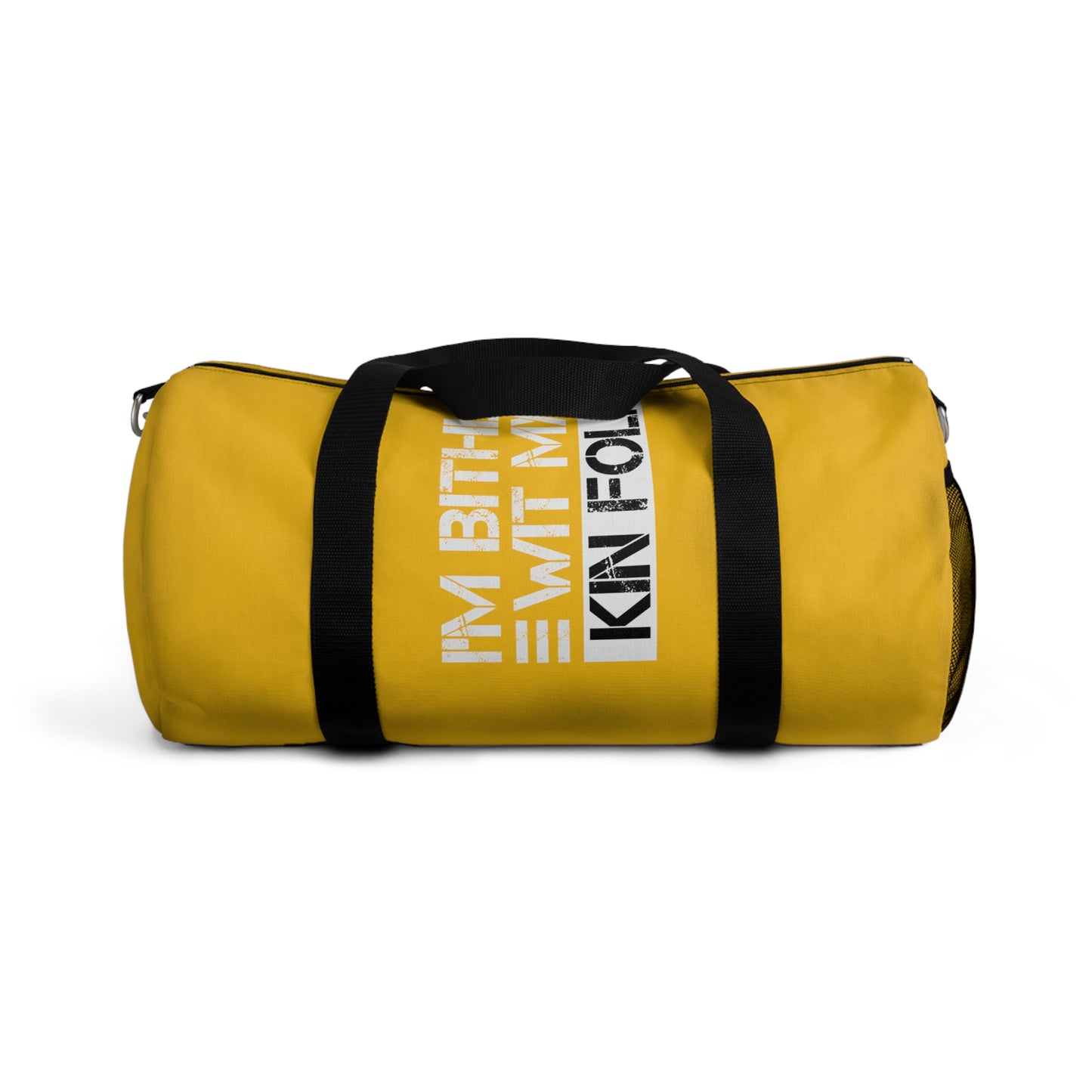 Yellow Flawdawear Limited Edition OG Flawda Mane “I’m Bithlo Wit My Kin Folk” Duffle Playuz Bag