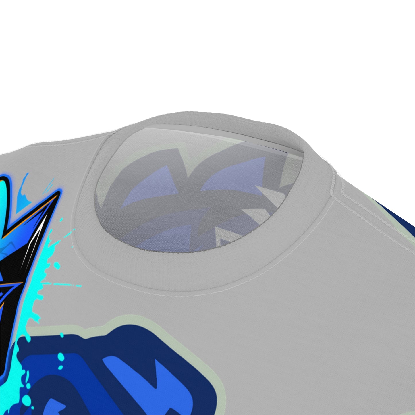 Light Grey/Blue Flawdawear Limited Edition OG Alligator Playuz “Flawda Mane Put Dat Smoke On You” Unisex Cut & Sew Playuz Tee