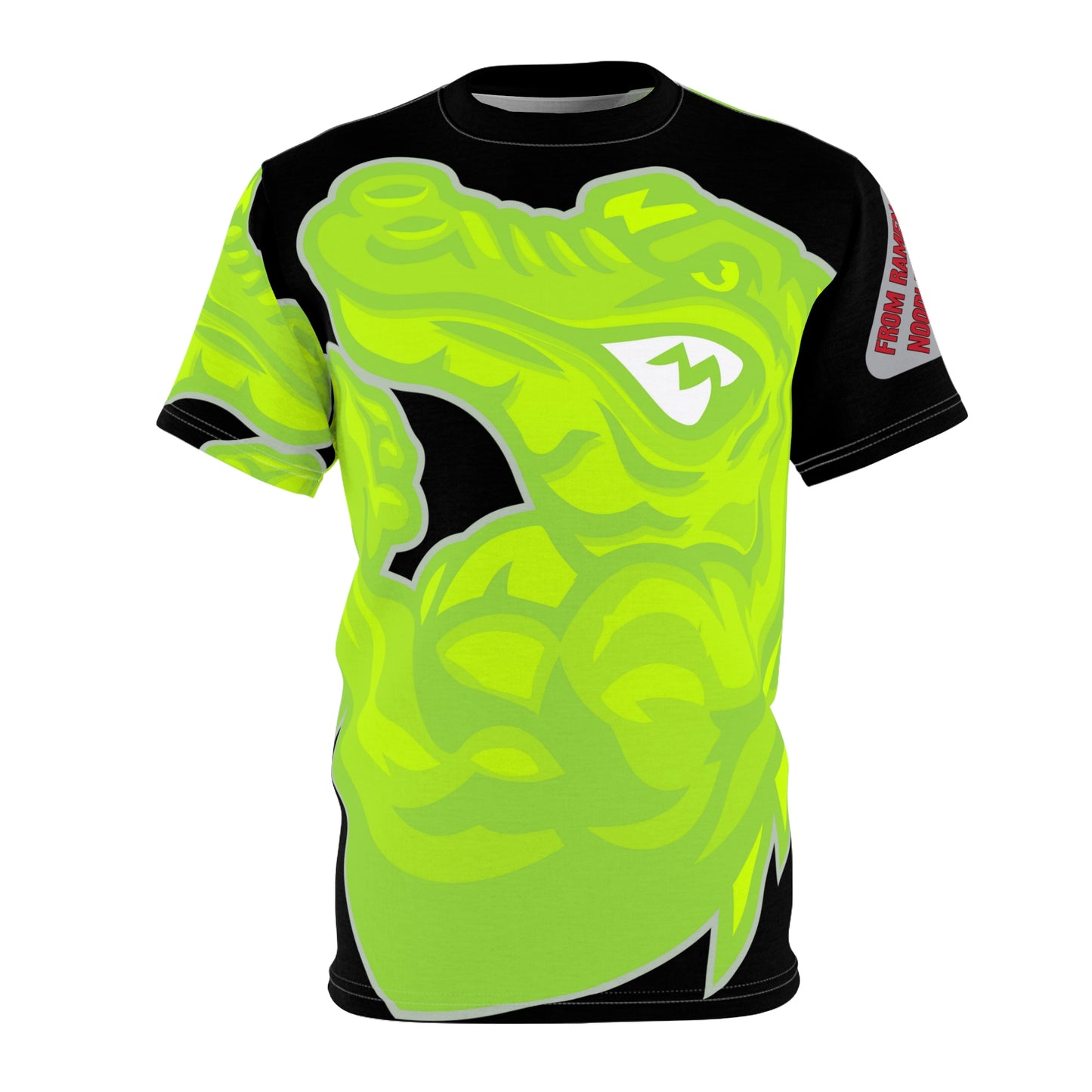 Black/Lime Flawdawear Limited Edition OG Flawda Mane “From Ramen Noodles To 5 Star” Unisex Cut & Sew Playuz Tee