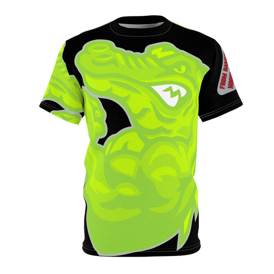 Black/Lime Flawdawear Limited Edition OG Flawda Mane “From Ramen Noodles To 5 Star” Unisex Cut & Sew Playuz Tee