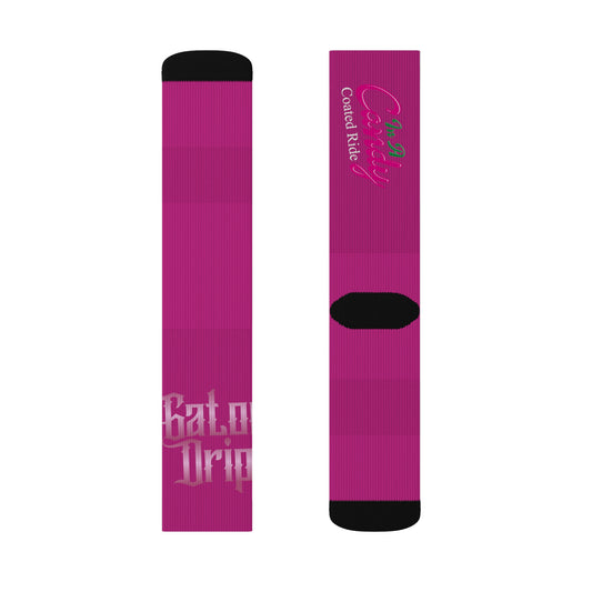 Pink Gator Drip Supa-Heavy Excess-Stunna Hypa-Flex Limited Edition OG Flawda Mane “In A Candy Coated Ride” Medium Playuz Socks