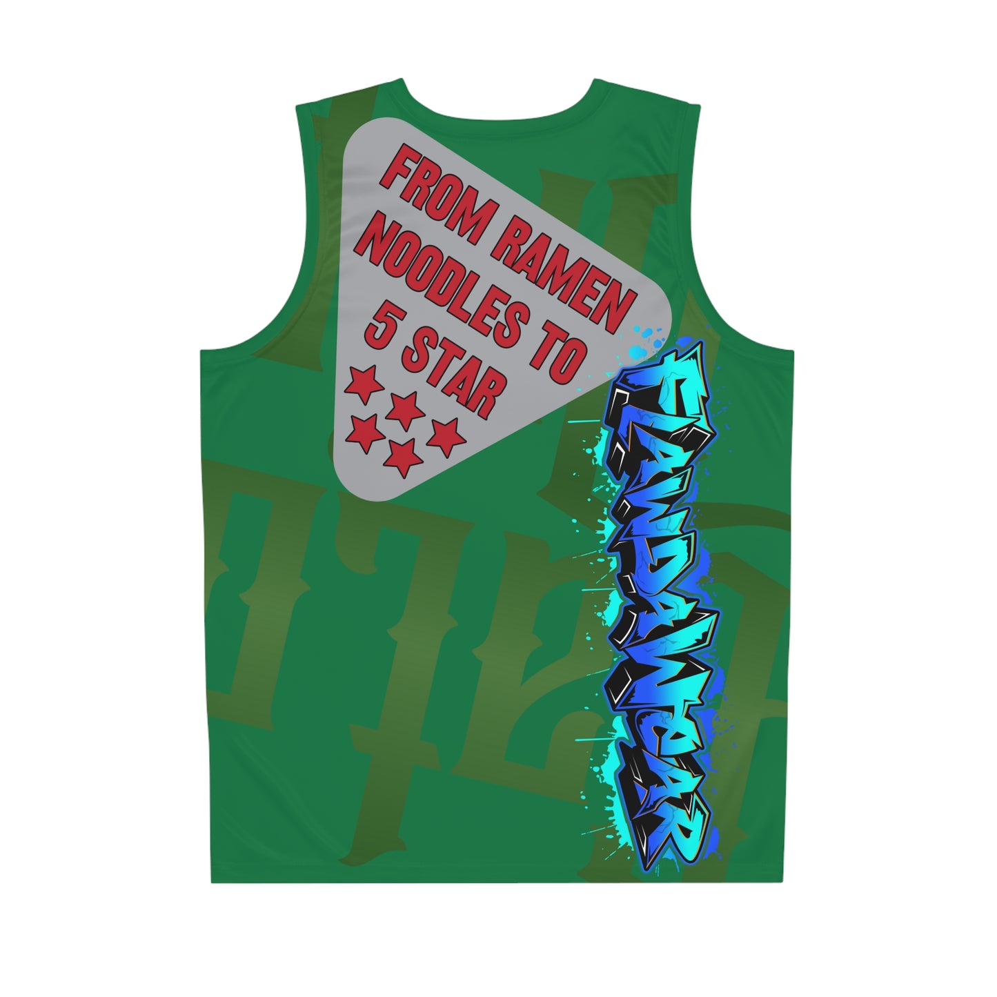 Green Gator Drip Exclusive Supa-Heavy Excess-Stunna Hypa-Flex Limited Edition OG Flawda Mane “From Ramen Noodles To 5 Star" Basketball Playuz Jersey