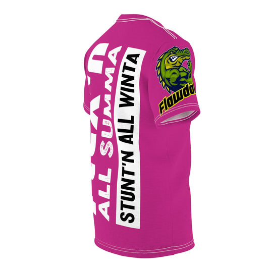 Pink Flawdawear Alligator Playuz “Flex’n All Summa Stunt’n All Winta ” Limited Edition OG Unisex Cut & Sew Playuz Tee