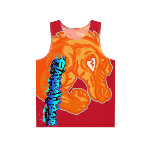 Red/Orange Flawdawear Limited Edition OG Alligator Playuz “Flawda Mane Put Dat Smoke On You” Men’s Playuz Tank