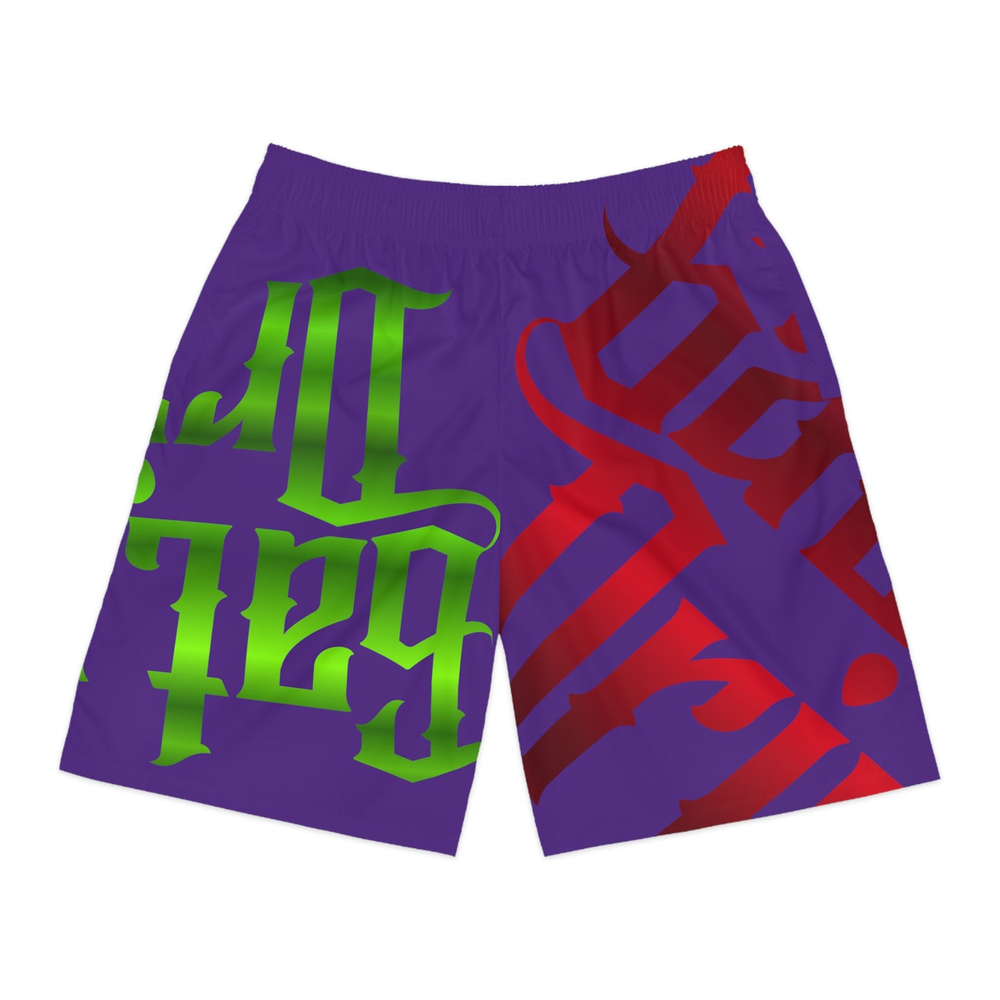 Purple Gator Drip Exclusive Supa-Heavy Excess-Stunna Flex Alligator Playuz Limited Edition OG Multi-Logo Flawda Mane “Ain’t Shit Change Put A G-Class On My Neck” Men’s Jogguz Playuz Shorts