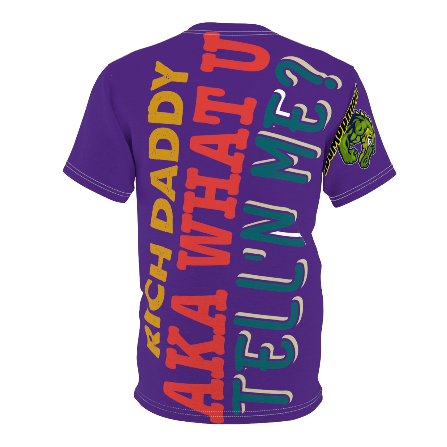 Purple Flawdawear Rich Daddy “Rich Daddy AKA What U Tell’n ME?” Limited Edition OG Unisex Cut & Sew Playuz Tee