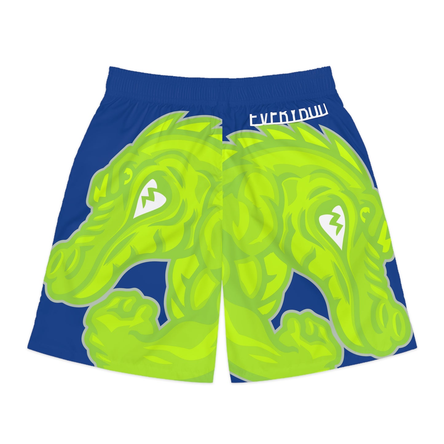 Blue/Lime Flawdawear Limited Edition OG Flawda Mane “Everybody Know Me” Men’s Jogguz Playuz Shorts