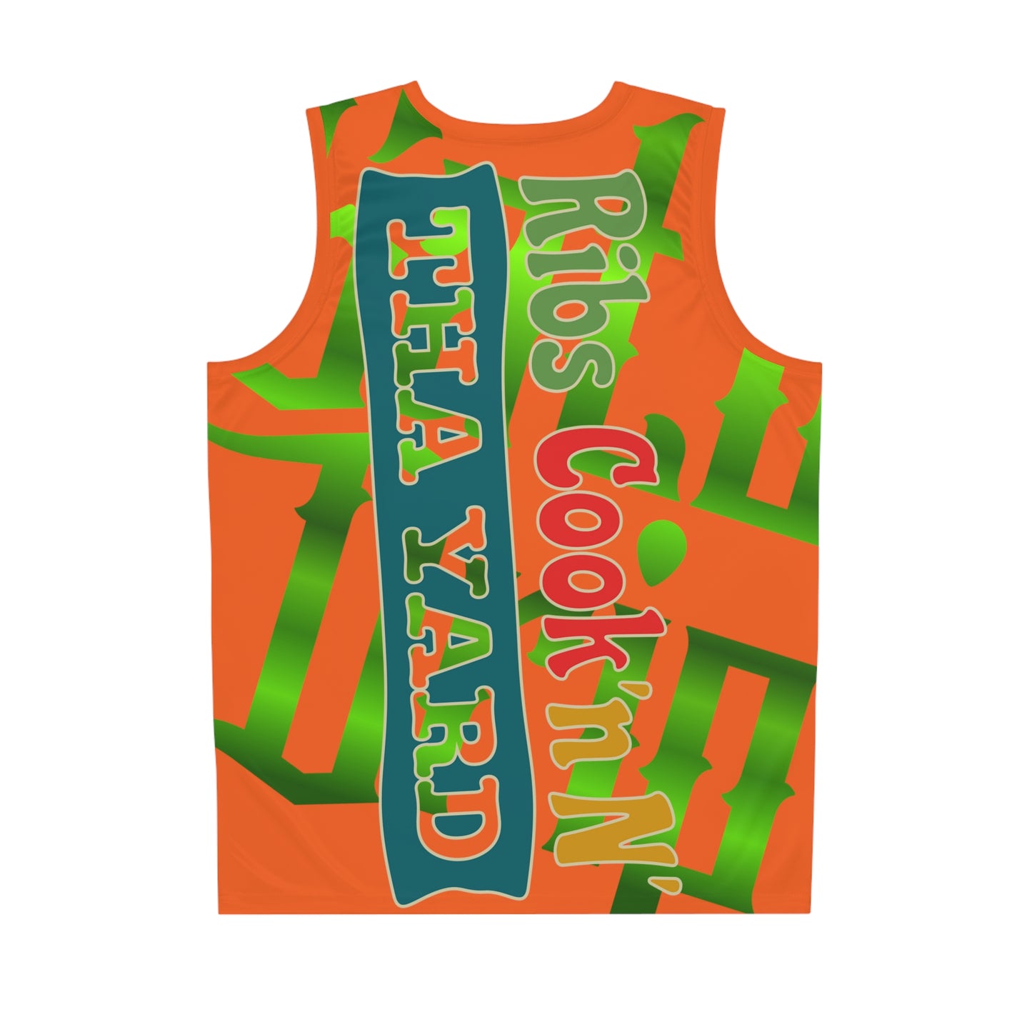 Orange Gator Drip Exclusive Supa-Heavy Excess-Stunna Hypa-Flex Limited Edition OG Flawda Mane “Ribs Cook’n N’ Tha Yard” Basketball Playuz Jersey