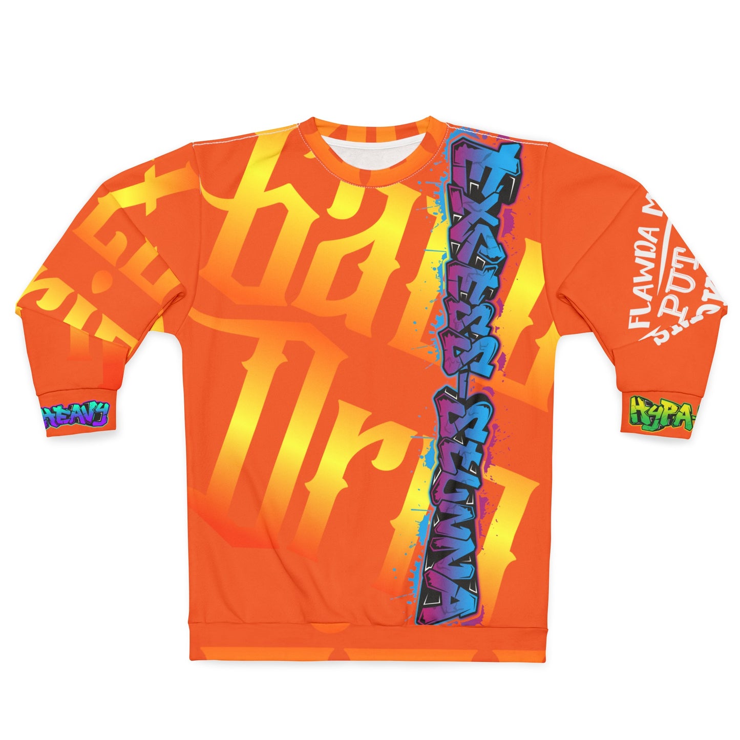 Orange Gator Drip Exclusive Supa-Heavy Excess-Stunna Hypa-Flex Limited Edition OG Alligator Playuz “Flawda Mane Put Dat Smoke On You” Unisex Playuz Sweatshirt