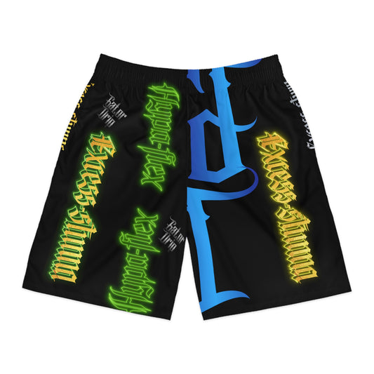 Black Gator Drip Exclusive Supa-Heavy Excess-Stunna Hypa-Flex Limited Edition OG “Excess-Stunna Collection” Men's Jogguz Playuz Shorts