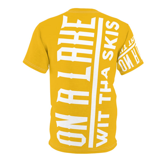 Yellow Flawdawear Flawda Mane “On A Lake Wit Tha Skis” Limited Edition OG Unisex Cut & Sew Playuz Tee