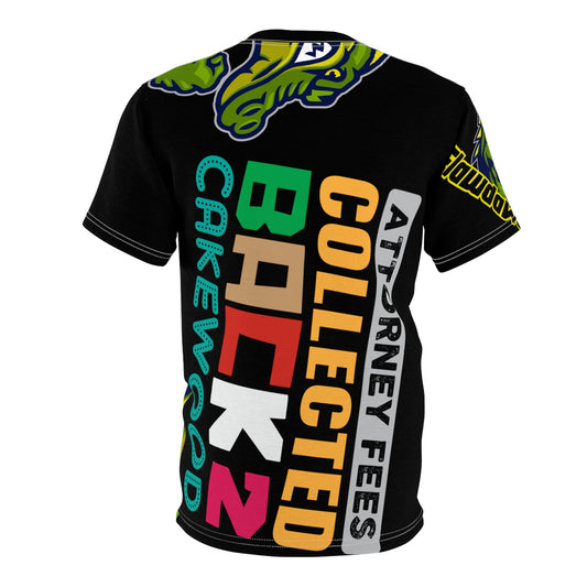 Black Flawdawear Limited Edition OG Rich Daddy “Attorney Fees Collected Back 2 Cakewood” Unisex Cut & Sew Playuz Tee