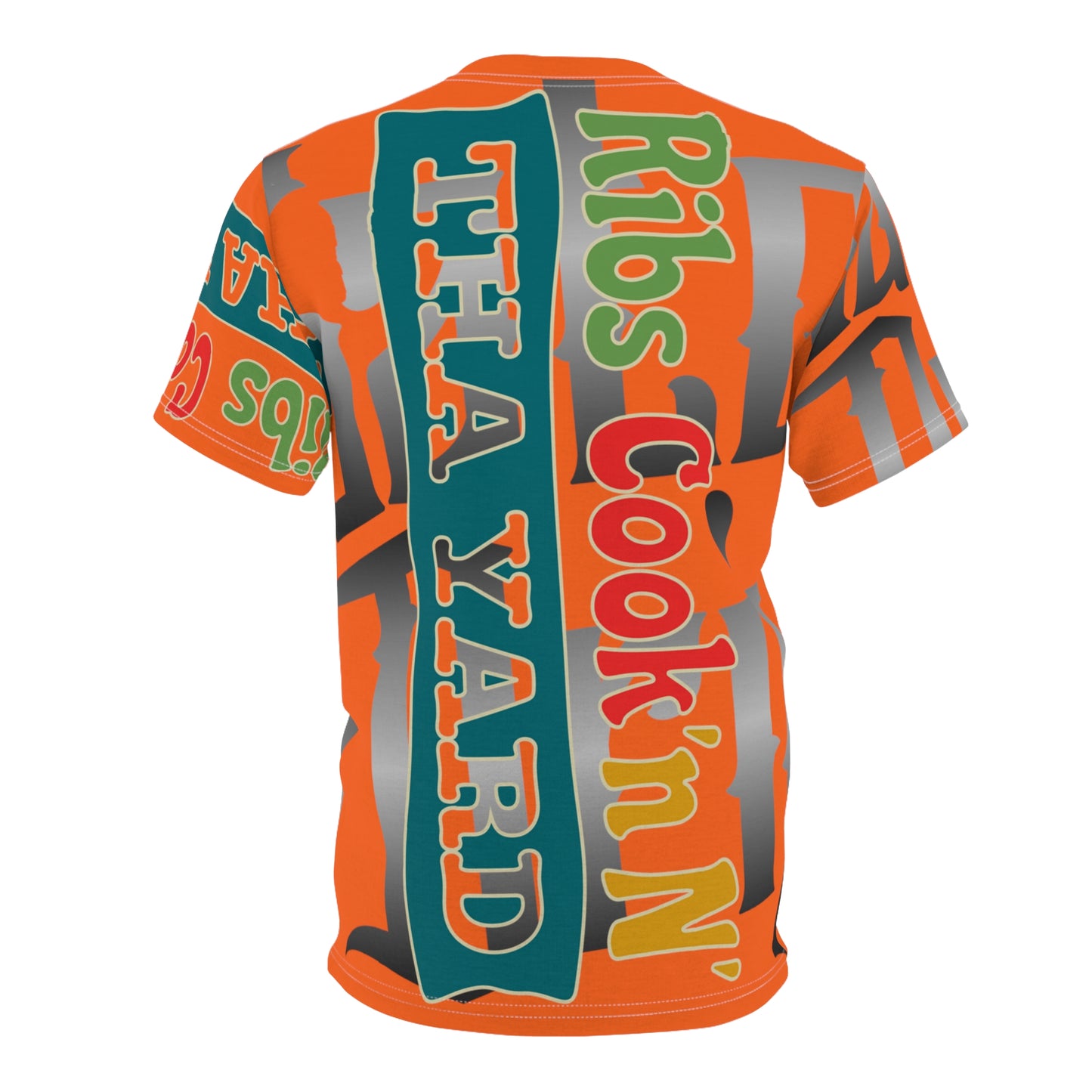 Orange Gator Drip Exclusive Supa-Heavy Excess-Stunna Hypa-Flex Limited Edition OG Flawda Mane “Ribs Cook’n N’ Tha Yard” Unisex Cut & Sew Playuz Tee