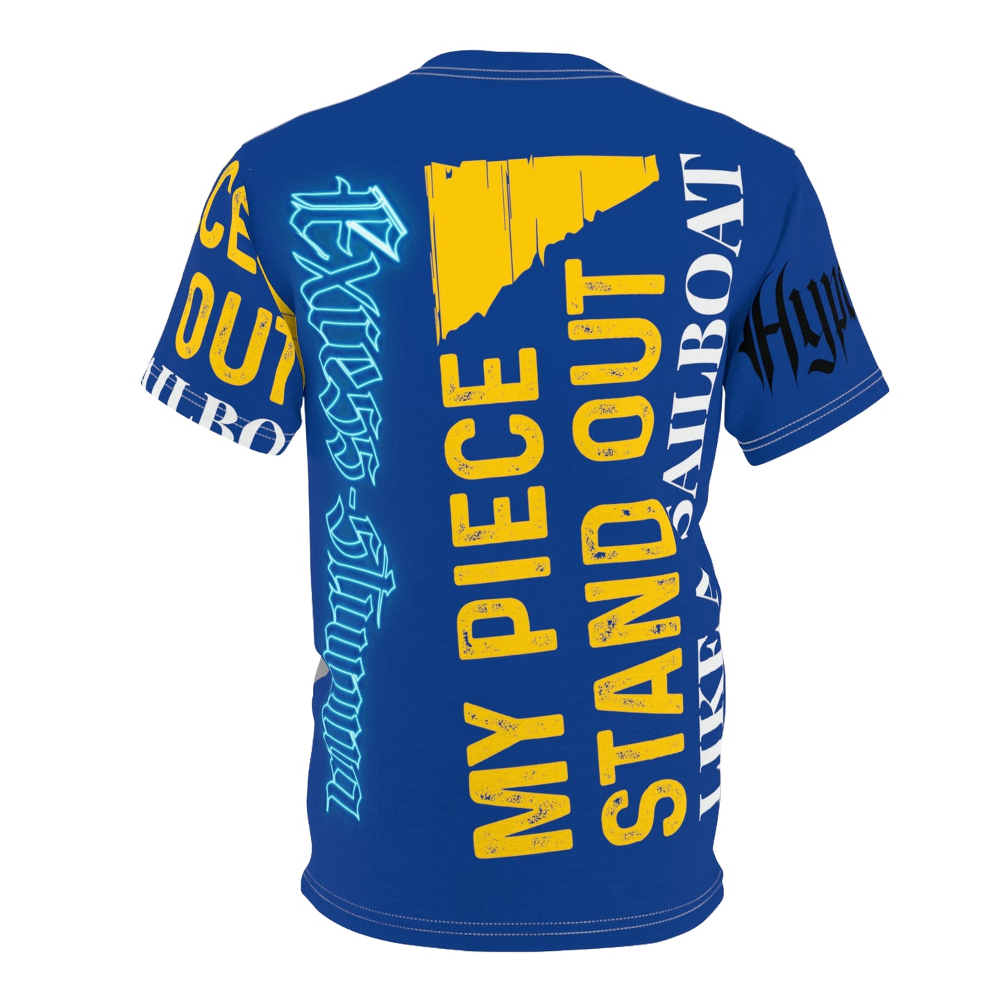 Blue Gator Drip Exclusive Supa-Heavy Excess-Stunna Hypa-Flex Limited Edition OG Flawda Mane “My Piece Stand Out Like A Sailboat” Unisex Cut & Sew Playuz Tee