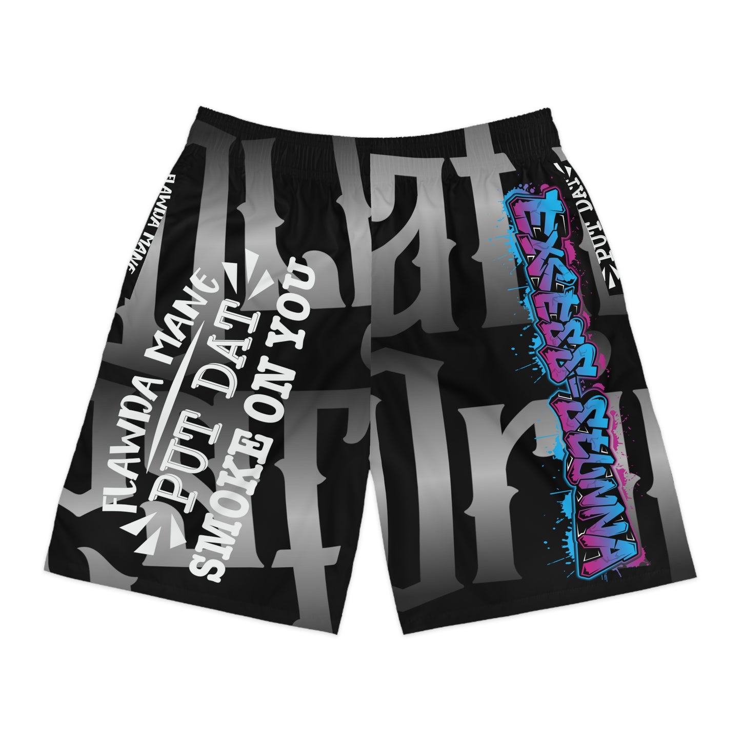 Black Gator Drip Exclusive Supa-Heavy Excess-Stunna Hypa-Flex Limited Edition OG Alligator Playuz “Flawda Mane Put Dat Smoke On You” Men’s Jogguz Playuz Shorts