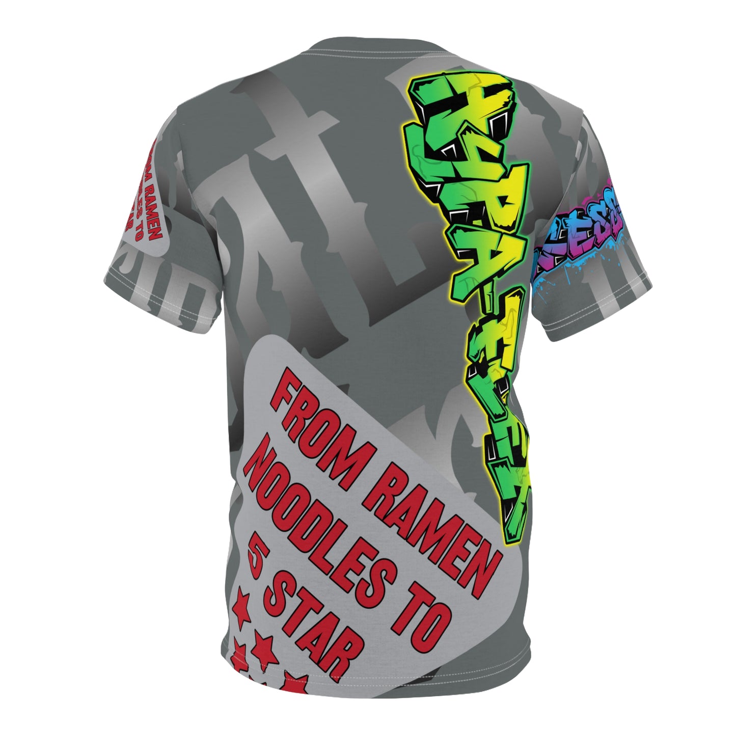 Dark Grey Gator Drip Exclusive Supa-Heavy Excess-Stunna Hypa-Flex Limited Edition OG Flawda Mane “From Ramen Noodles To 5 Star" Unisex Cut & Sew Playuz Tee