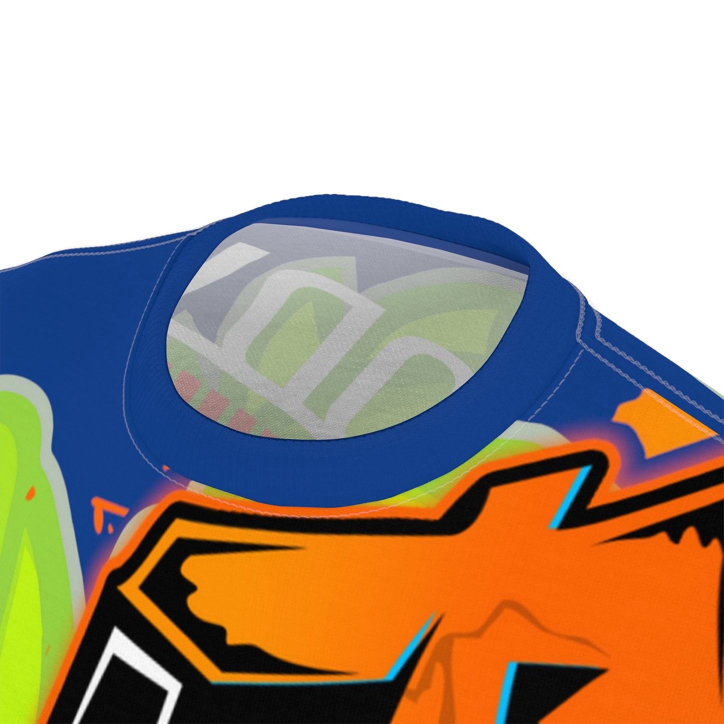 Blue/Lime Flawdawear Limited Edition OG Flawda Mane “Everybody Know Me” Unisex Cut & Sew Playuz Tee