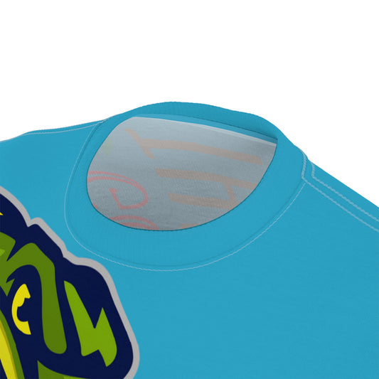 Turquoise Flawdawear Limited Edition OG Rich Daddy “Gone All Tha Way In Tha Paint” Unisex Cut & Sew Playuz Tee