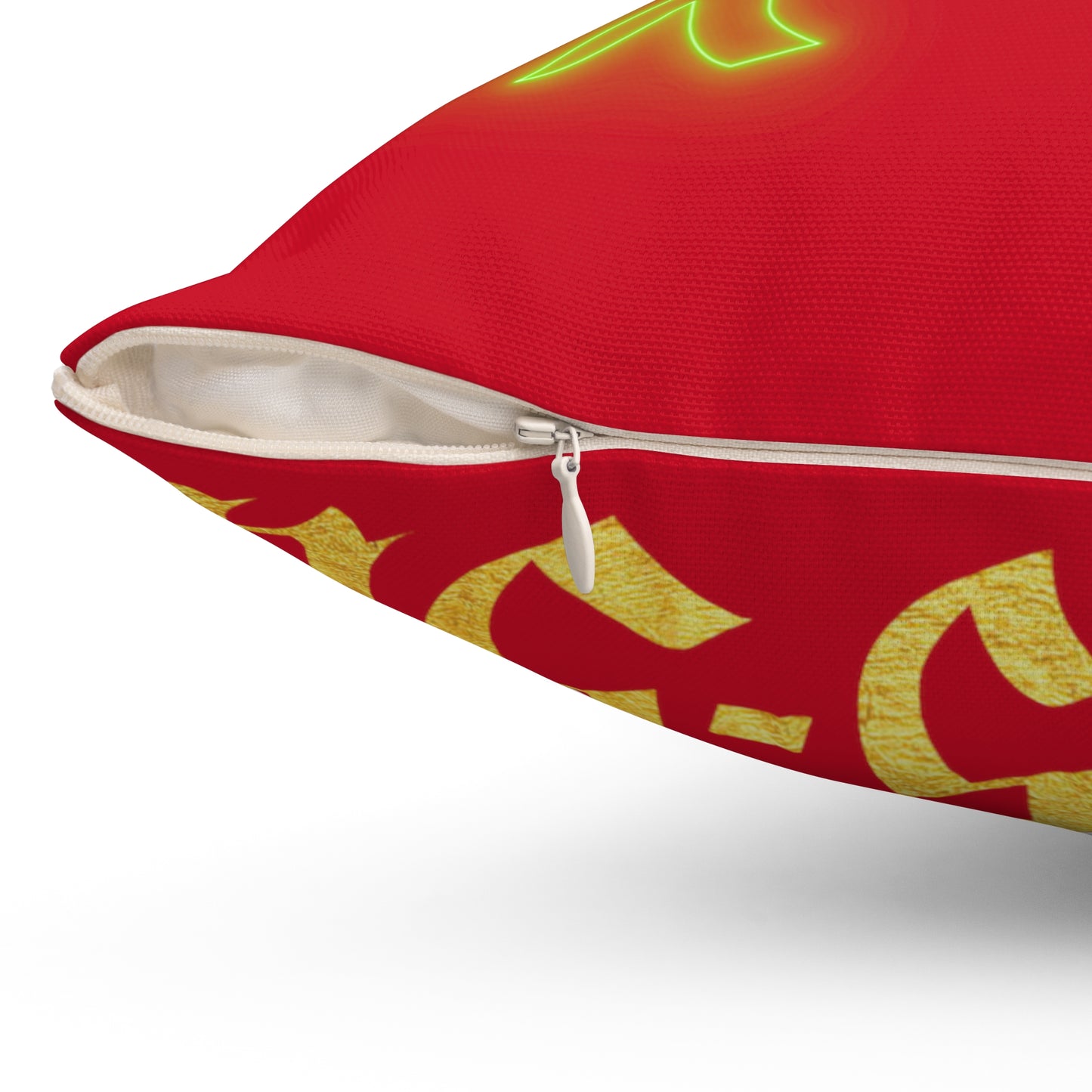 Dark Red Gator Drip Exclusive Supa-Heavy Excess-Stunna Hypa-Flex Limited Edition OG Alligator Playuz “Alligator Tha Paint” Spun Polyester Square Playuz Pillow