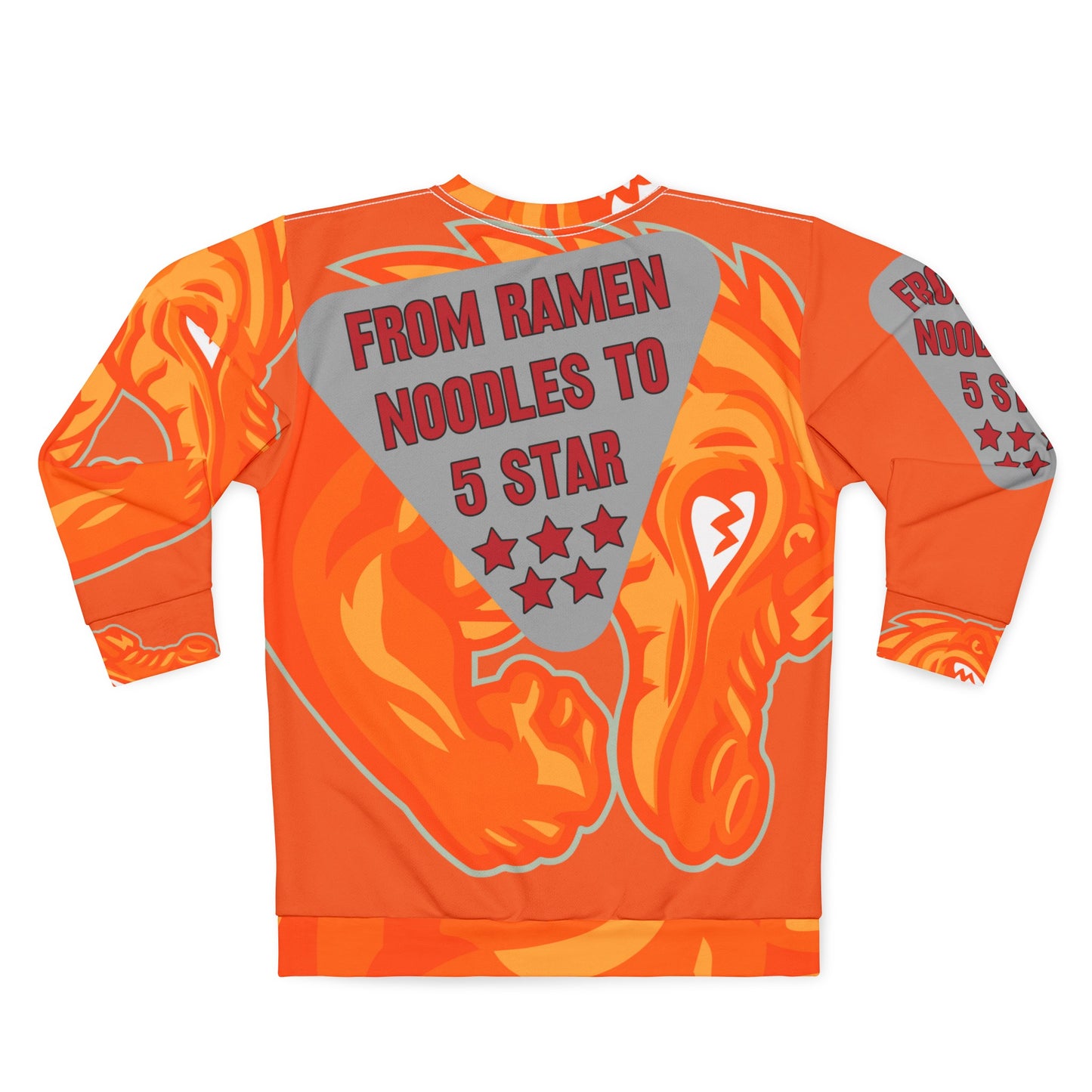 Orange Flawdawear Limited Edition OG Flawda Mane “From Ramen Noodles To 5 Star” Unisex Playuz Sweatshirt