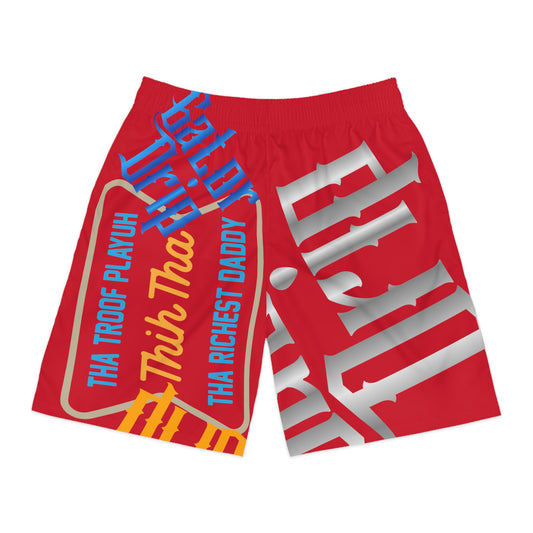 Cherry Gator Drip Exclusive Supa-Heavy Excess-Stunna Flex Alligator Playuz Limited Edition OG Multi-Logo Rich Daddy “Tha Troof Playuh Thih Tha Richest Daddy” Men’s Jogguz Playuz Shorts