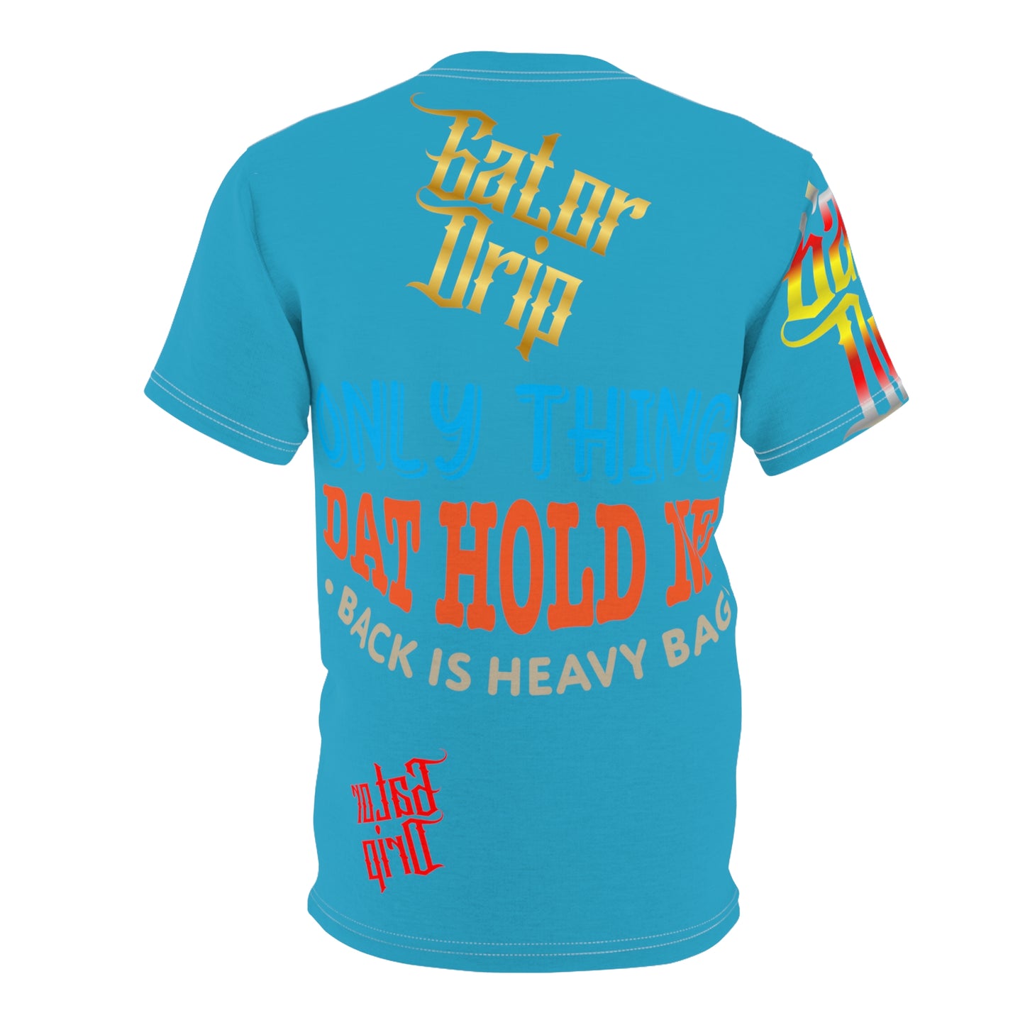 Turquoise Gator Drip Exclusive Supa-Heavy Excess-Stunna Flex Alligator Playuz Limited Edition OG Multi-Logo Rich Daddy “Only Thing Dat Hold Me Back Is Heavy Bag" Unisex Cut & Sew Playuz Tee