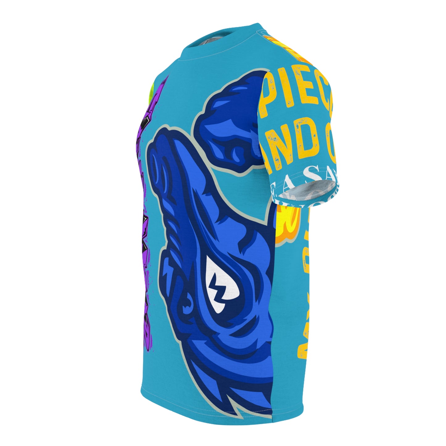 Turquoise Flawdawear Limited Edition OG Flawda Mane “My Piece Stand Out Like A Sailboat” Unisex Cut & Sew Playuz Tee