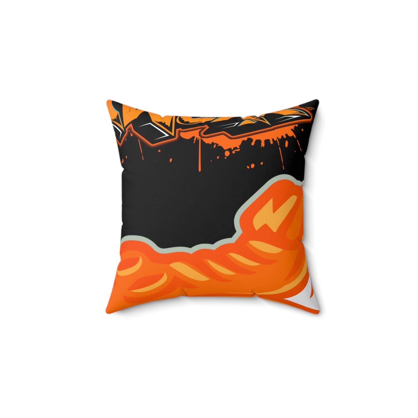 Black Flawdawear Limited Edition OG Flawda Mane “No Degree But I’m Get’n Ca$h” Spun Polyester Square Playuz Pillow