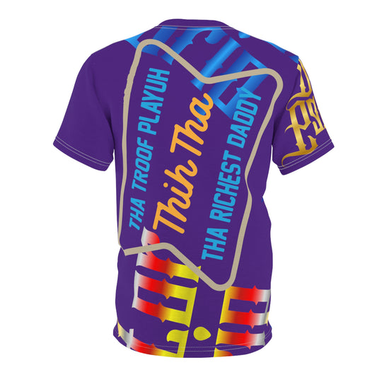 Purple Gator Drip Exclusive Supa-Heavy Excess-Stunna Flex Alligator Playuz Limited Edition OG Multi-Logo Rich Daddy “Tha Troof Playuh Thih Tha Richest Daddy” Unisex Cut & Sew Playuz Tee
