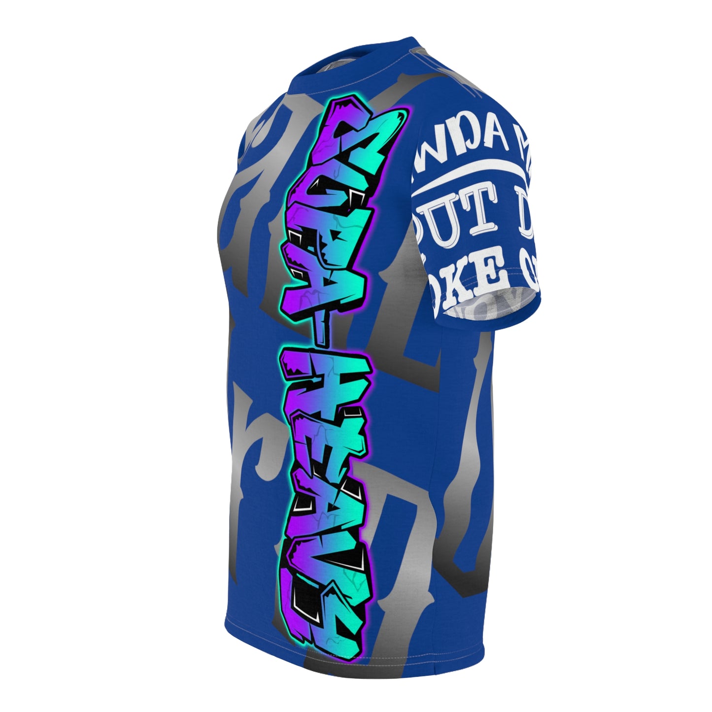 Blue Gator Drip Exclusive Supa-Heavy Excess-Stunna Hypa-Flex Limited Edition OG Alligator Playuz “Flawda Mane Put Dat Smoke On You” Unisex Cut & Sew Playuz Tee