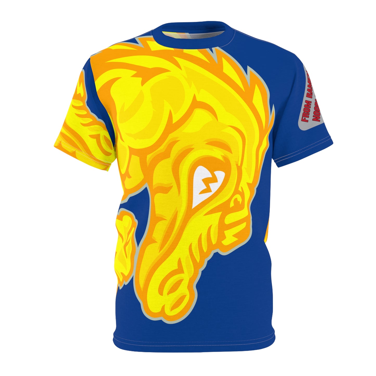 Yellow/Blue Flawdawear Limited Edition OG Flawda Mane “From Ramen Noodles To 5 Star” Unisex Cut & Sew Playuz Tee