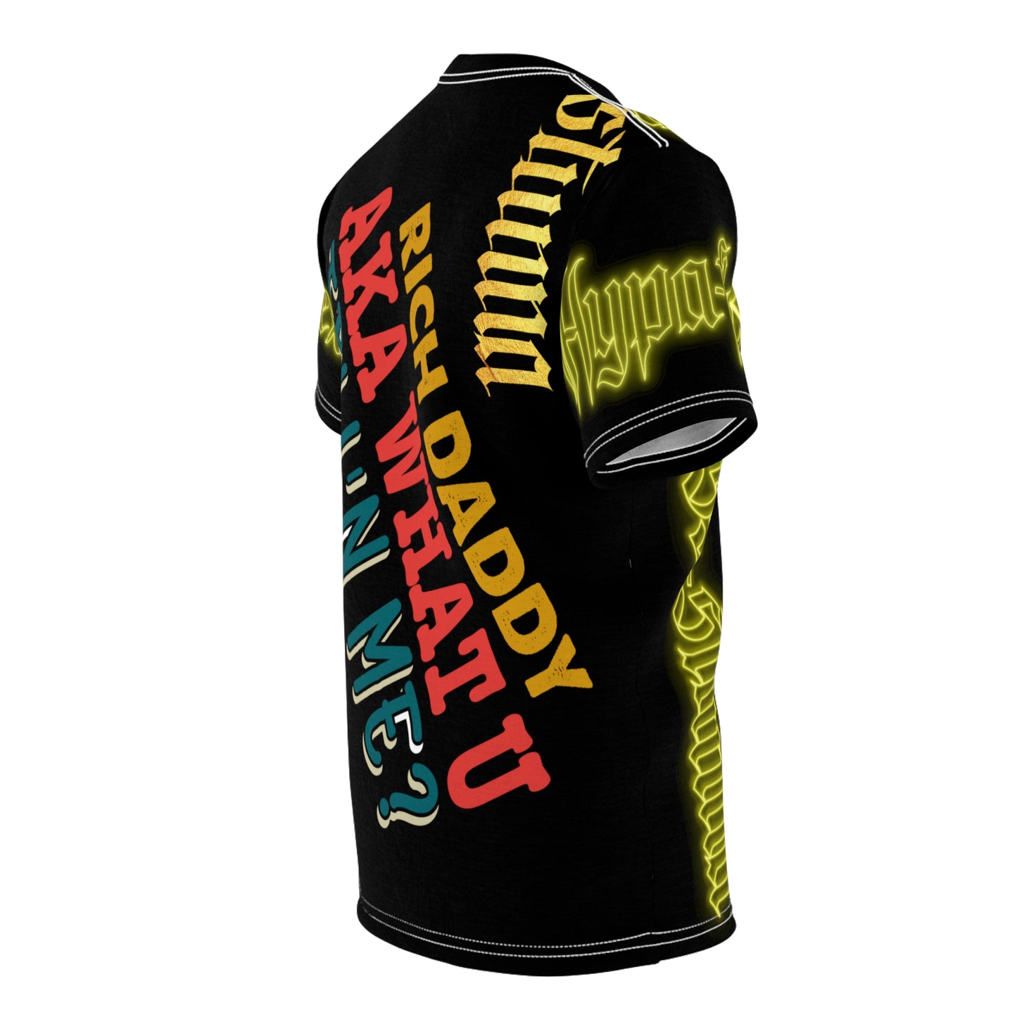Black Gator Drip Exclusive Supa-Heavy Excess-Stunna Hypa-Flex Limited Edition OG Rich Daddy “Rich Daddy AKA What U Tell’n ME?” Unisex Cut & Sew Playuz Tee