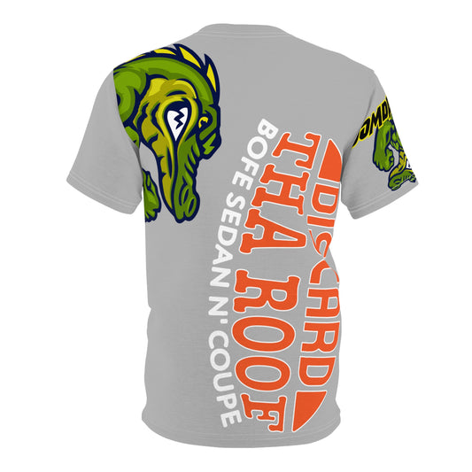 Light Grey Flawdawear Limited Edition OG Alligator Papuh Playuz “Discard Tha Roof Bofe Sedan N’ Coupe” Unisex Cut & Sew Playuz Tee