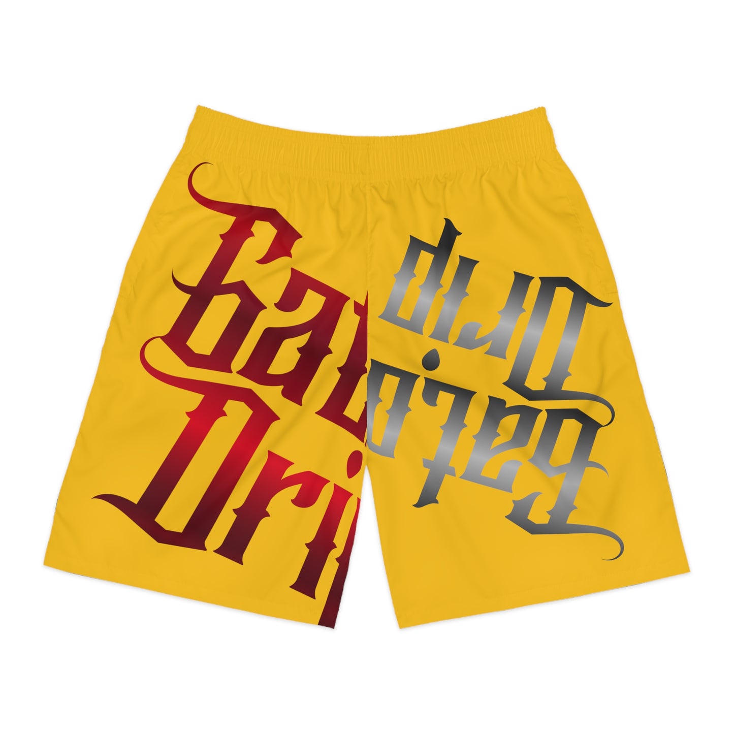 Yellow Gator Drip Exclusive Supa-Heavy Excess-Stunna Flex Alligator Playuz Limited Edition OG Multi-Logo Flawda Mane “Ain’t Shit Change Put A G-Class On My Neck” Men’s Jogguz Playuz Shorts