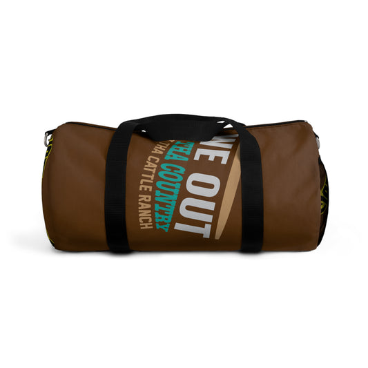 Brown Flawdawear Limited Edition OG Rich Daddy “We Out In Tha Country Past Tha Cattle Ranch” Duffle Playuz Bag