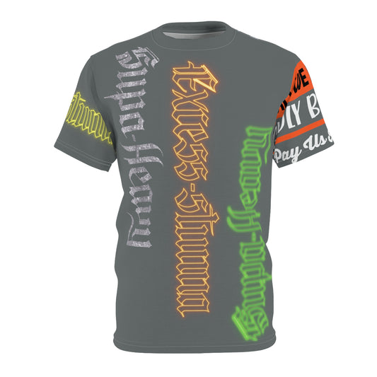 Dark Grey Gator Drip Exclusive Supa-Heavy Excess-Stunna Hypa-Flex Limited Edition OG Rich Daddy “Will We Do A Show Gladly But U Gotta Pay Us In Bags G” Unisex Cut & Sew Playuz Tee