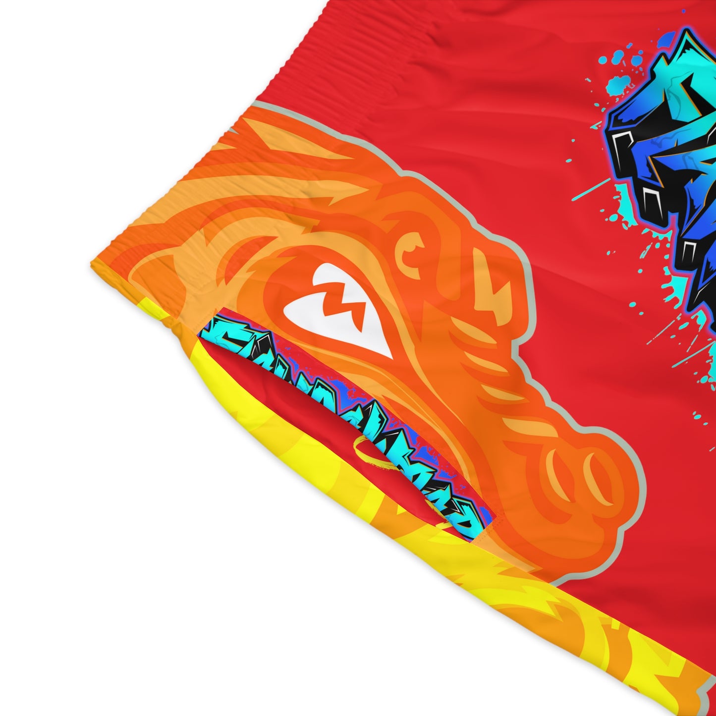 Red Flawdawear Limited Edition OG Flawda Mane “Tha State Of Swamp Rats N’ Alligators” Men’s Jogguz Playuz Shorts