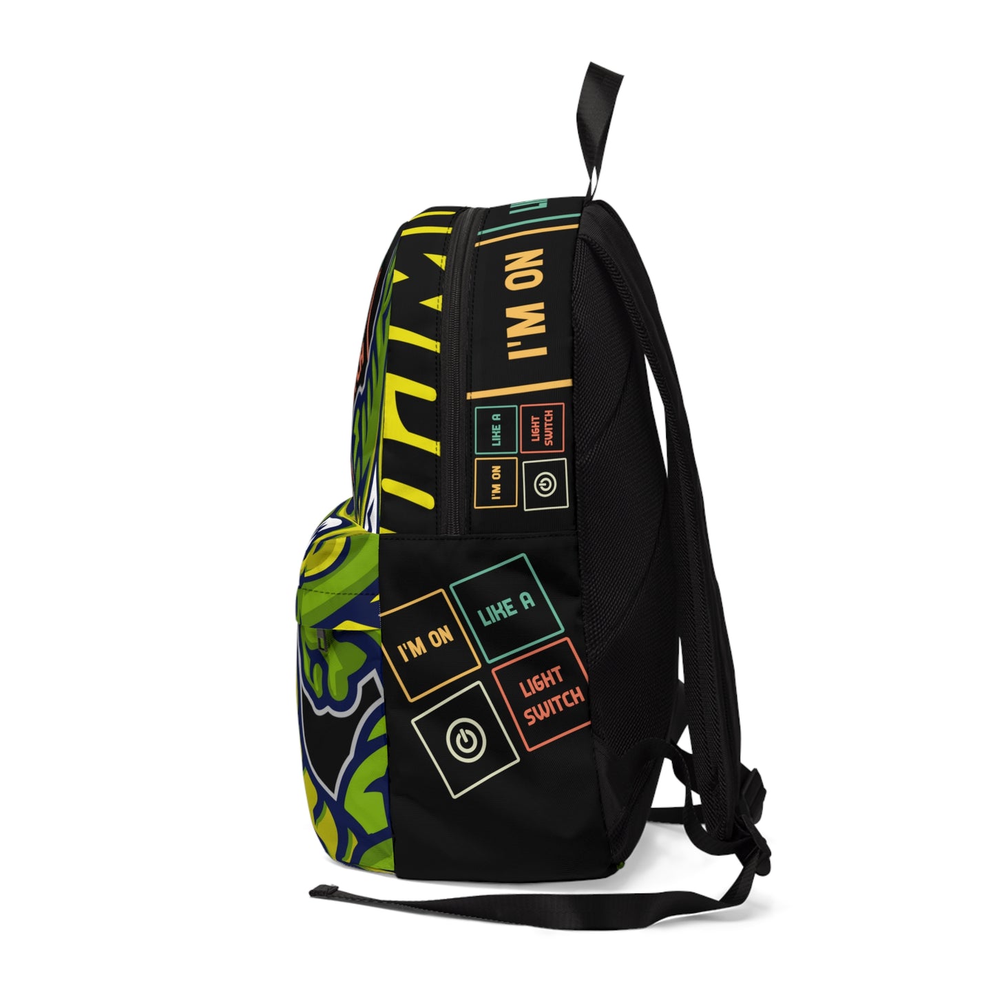 Black Flawdawear Limited Edition OG Flawda Mane "I'm On Like A Light Switch" Classic Backpack
