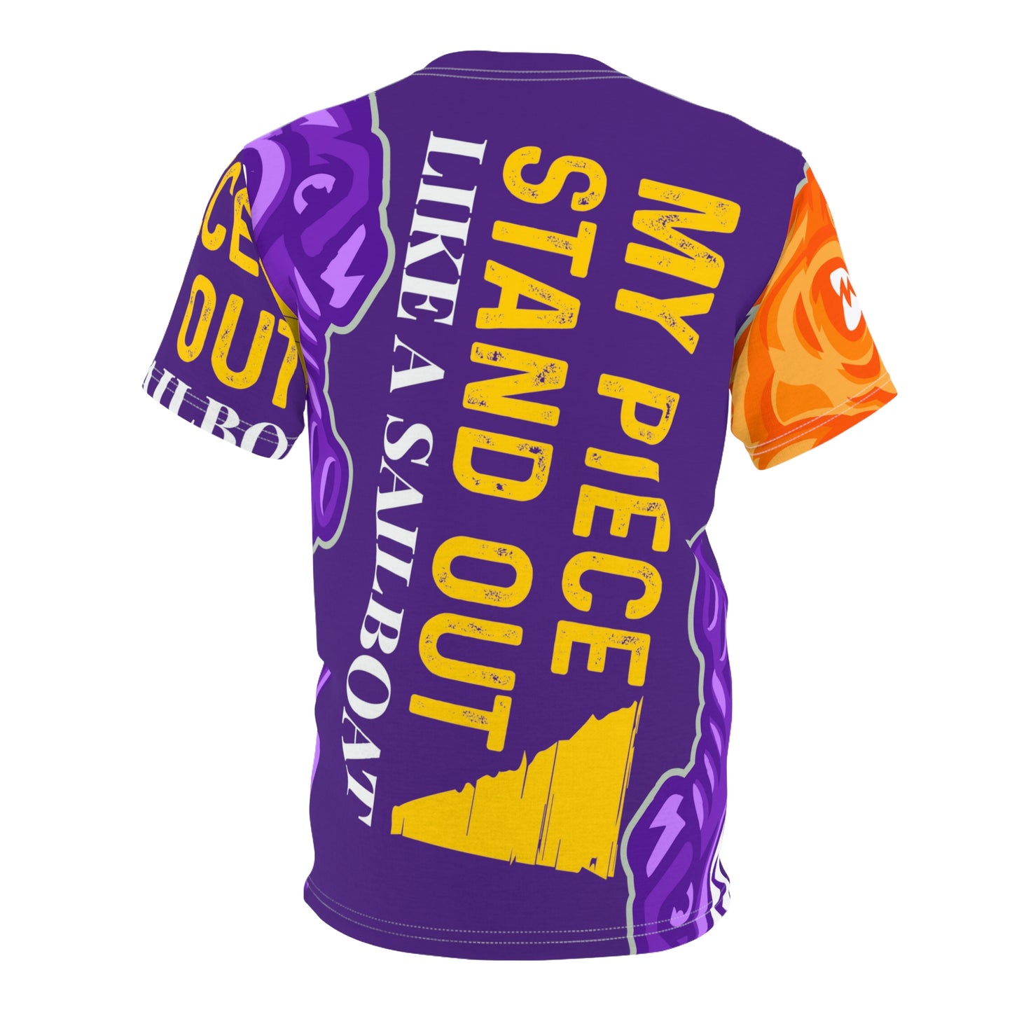 Purple Flawdawear Limited Edition OG Flawda Mane “My Piece Stand Out Like A Sailboat” Unisex Cut & Sew Playuz Tee