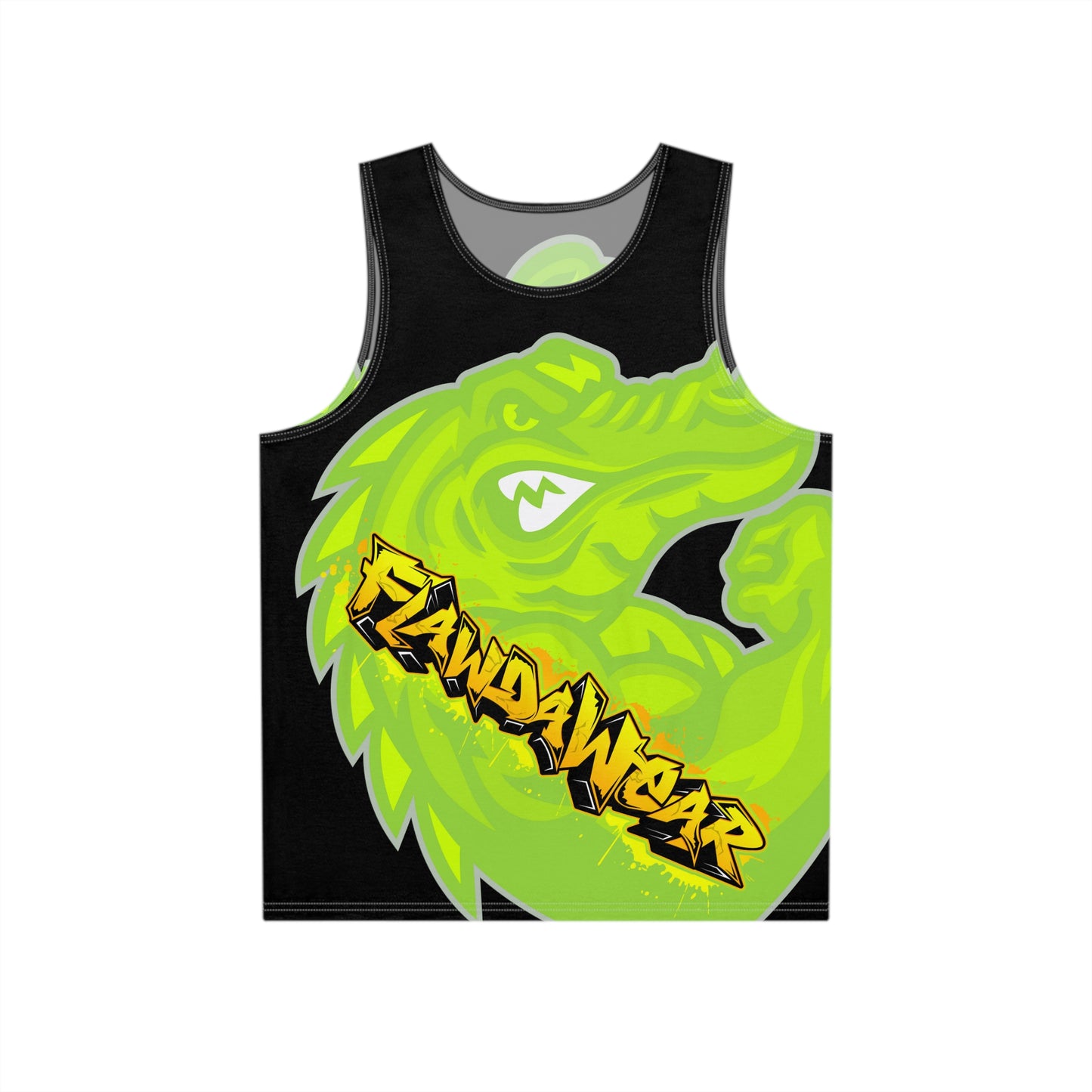 Black/Lime Flawdawear Limited Edition OG Flawda Mane “Ribs Cook’n N’ Tha Yard” Men’s Playuz Tank
