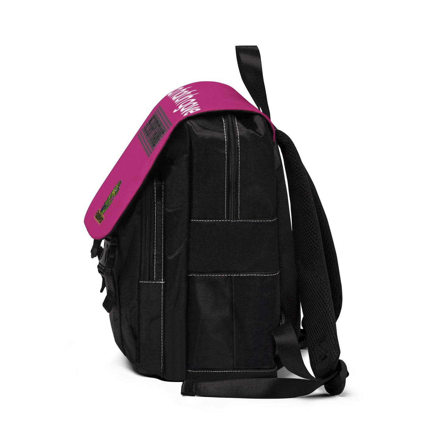 Pink/Black Flawdawear x Gator Drip Supa-Heavy Excess-Stunna Hypa-Flex Limited Edition OG Flawda Mane "A Hatuh Gave Me Everythang" Unisex Casual Shoulder Playuz Backpack