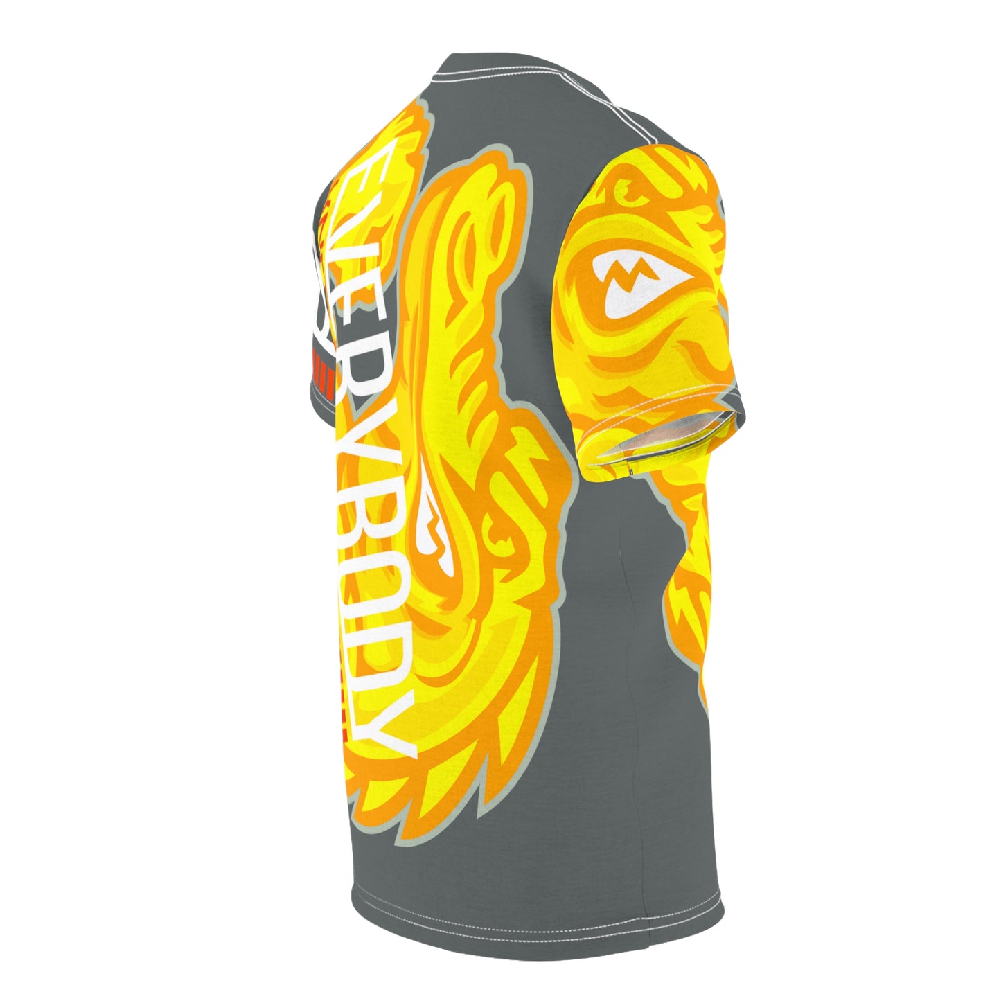 Dark Grey/Yellow Flawdawear Limited Edition OG Flawda Mane “Everybody Know Me” Unisex Cut & Sew Playuz Tee