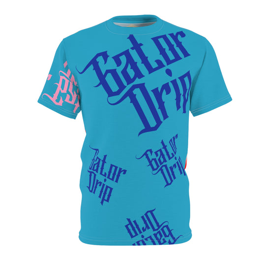 Turquoise Gator Drip Exclusive Supa-Heavy Excess-Stunna Hypa-Flex Men’s Unisex Cut & Sew Playuz Tee