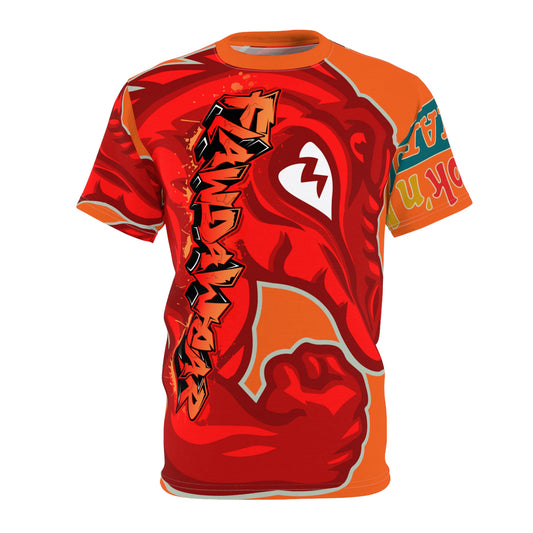 Orange/Red Flawdawear Limited Edition OG Flawda Mane “Ribs Cook’n N’ Tha Yard” Unisex Cut & Sew Playuz Tee