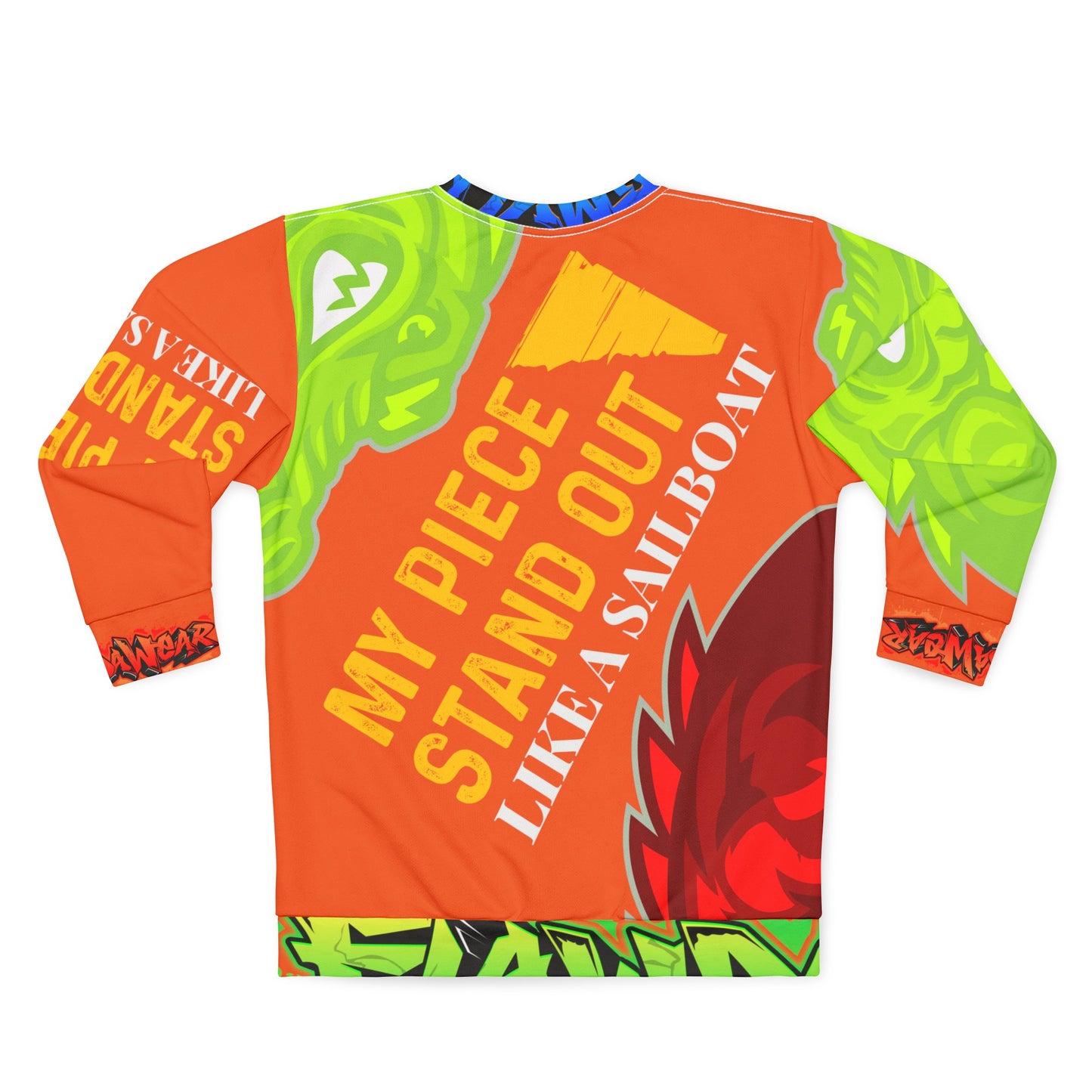 Orange Flawdawear Limited Edition OG Flawda Mane “My Piece Stand Out Like A Sailboat” Unisex Playuz Sweatshirt