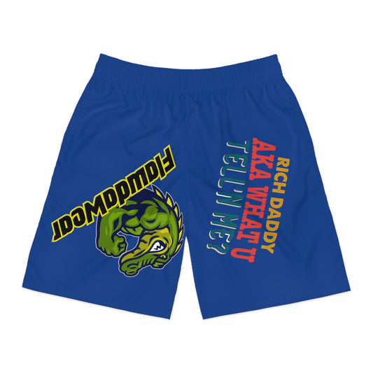 Dark Blue Flawdawear Rich Daddy “Rich Daddy AKA What U Tell’n ME?” Limited Edition OG Men’s Jogguz Playuz Shorts